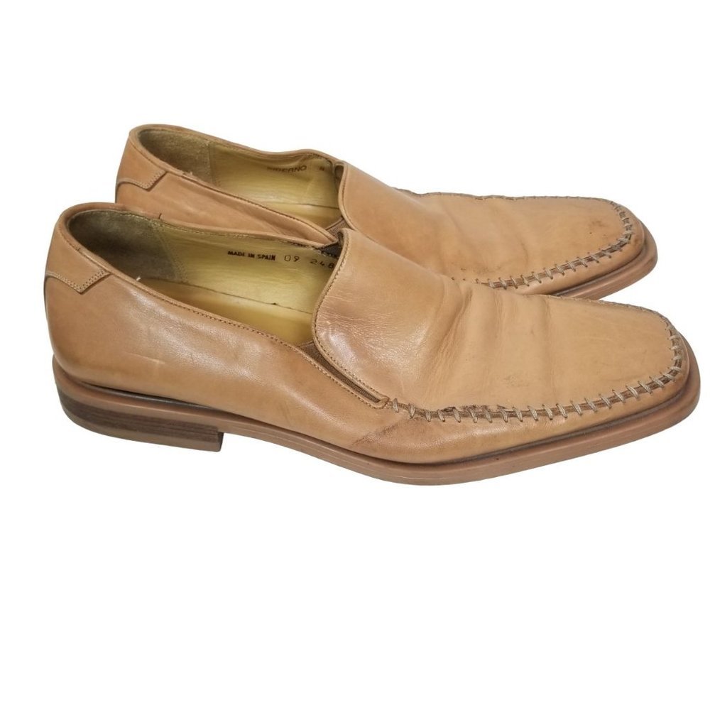 Mezlan Mens 41 EU (US 8) Brown Leather Closed Squa